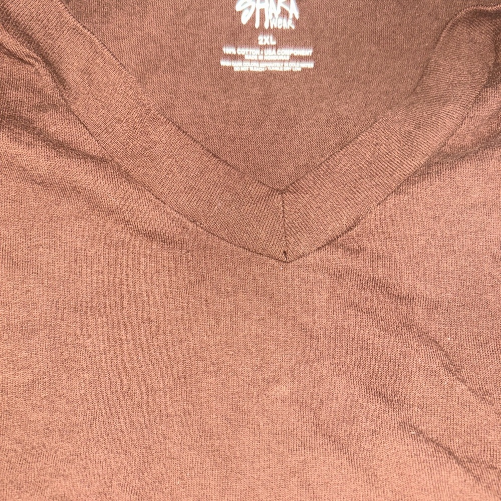 Shaka Wear Brown V-Neck T-Shirt | 2XL | Streetwear Classic Fit